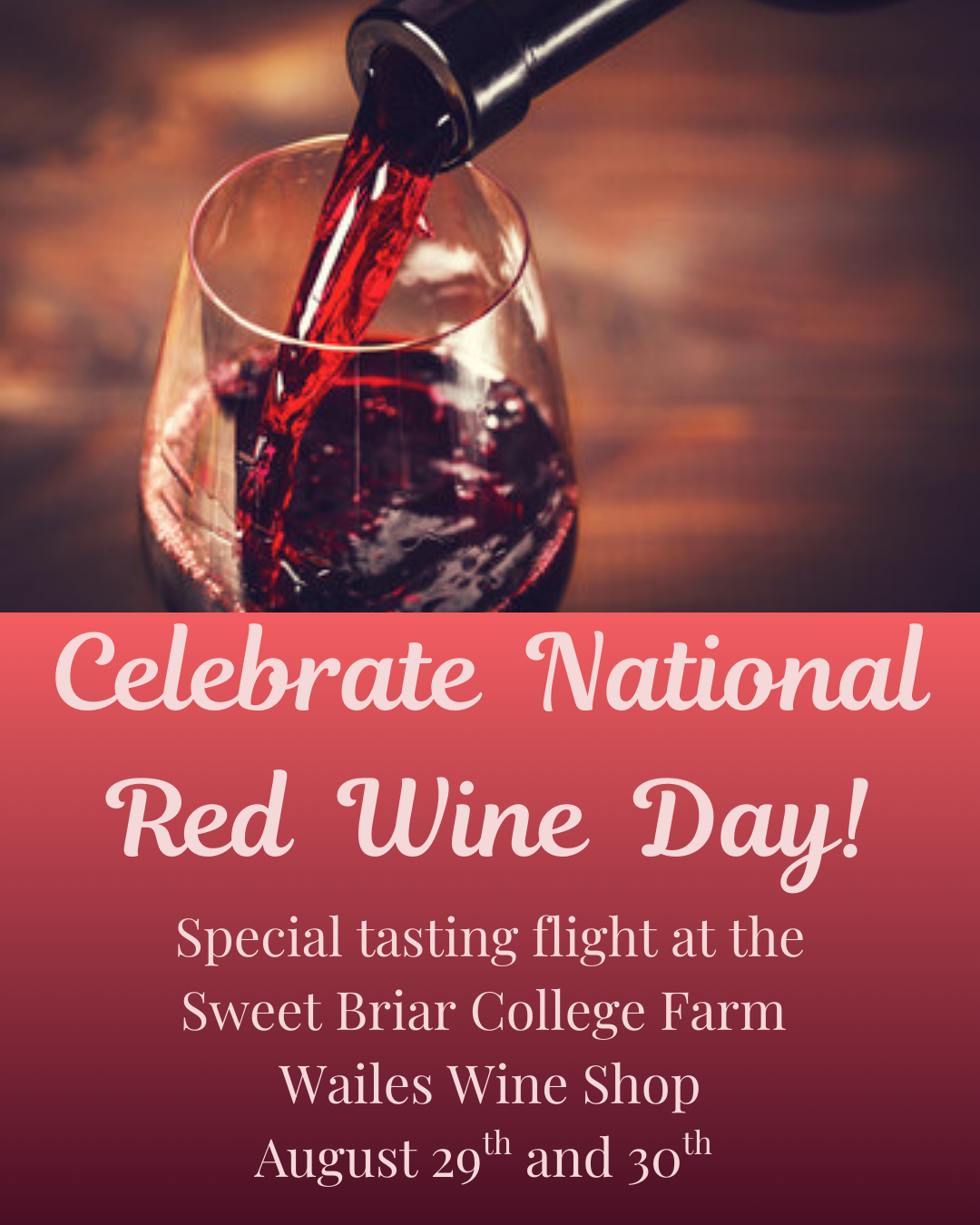 Red Wine Tasting 5pm, Friday, 29 August